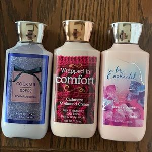 Three Bath & Body Works Lotions